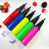 Balloon Pump Mini Plastic Hand Held Balloon Inflator Air Pump Portable Decoration Tools, Color and Type Random